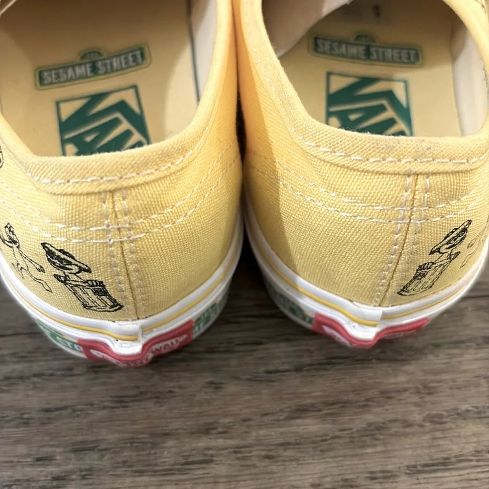 EUC [Vans] Sesame Street Family Yellow Tennis Shoes Sneakers Ladies 5 = Kids 3.5 - Picture 10 of 13